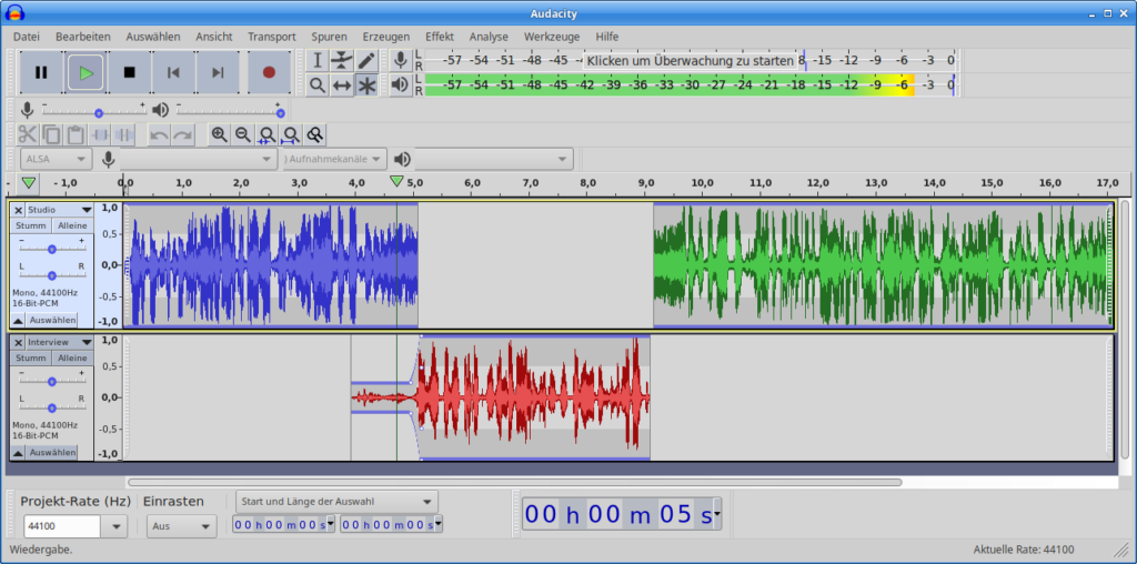 Audacity ekran görüntüsü 4