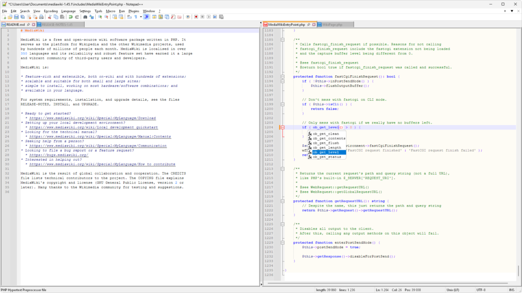 Notepad++ ekran görüntüsü 1