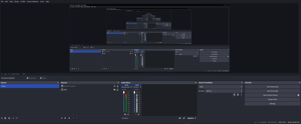 OBS Studio ekran görüntüsü 1