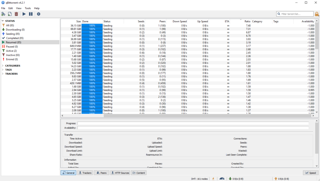 qBittorrent ekran görüntüsü 6